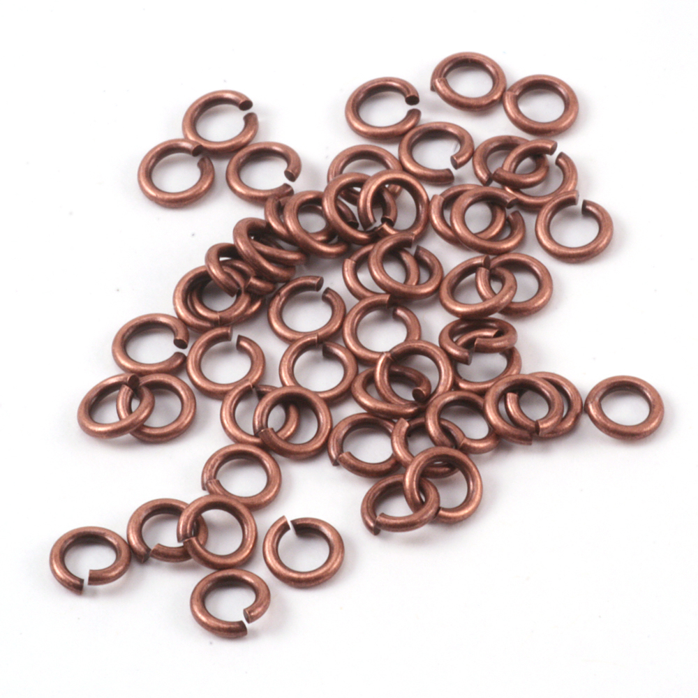 Jump Rings Antique Copper Finish 3mm I.D. 18 Gauge Jump Rings, 5gm pack